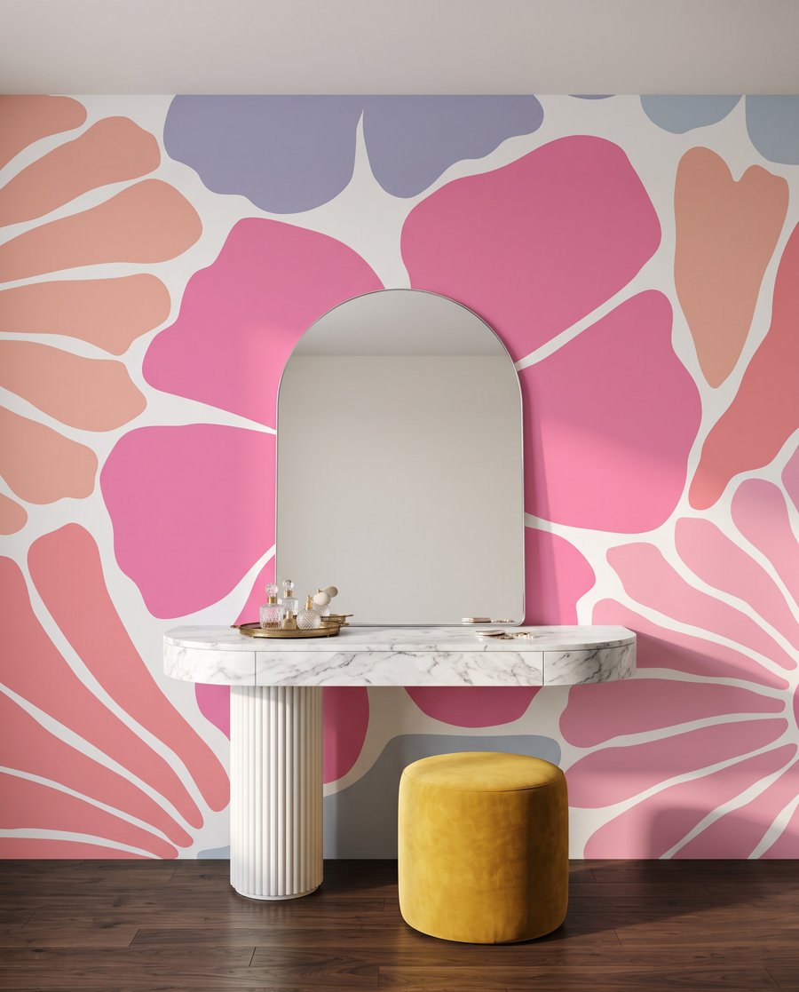 Fiori come ritagli colorati — ambiente 2