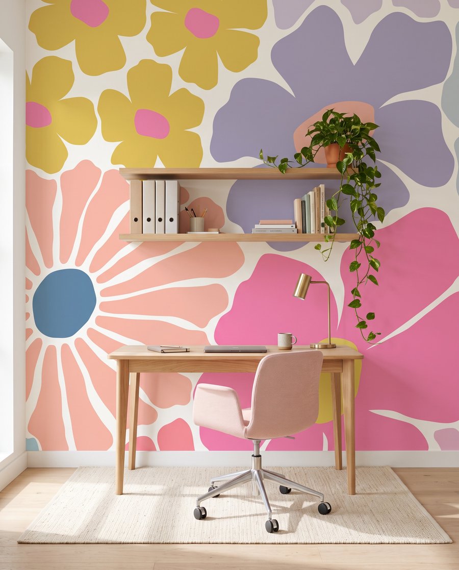 Fiori come ritagli colorati — ambiente 6