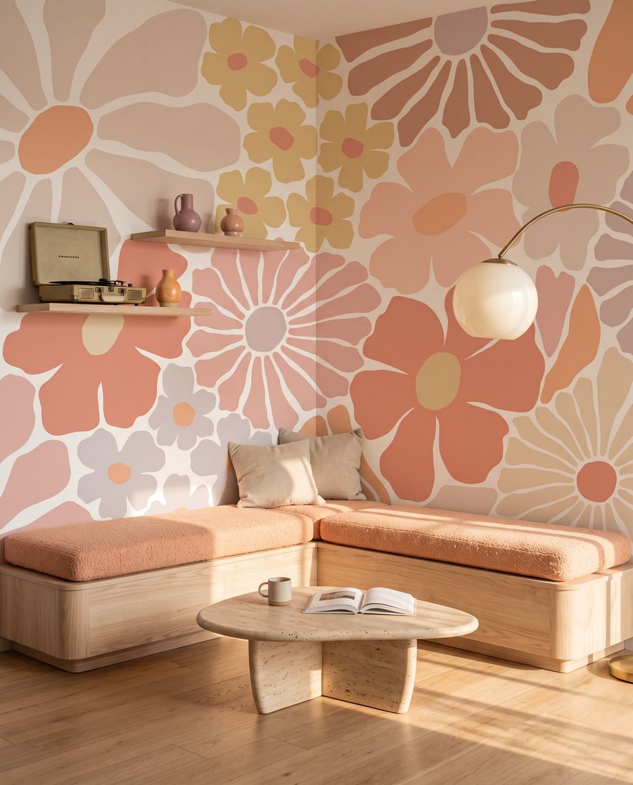 Fiori come ritagli colorati — ambiente 2