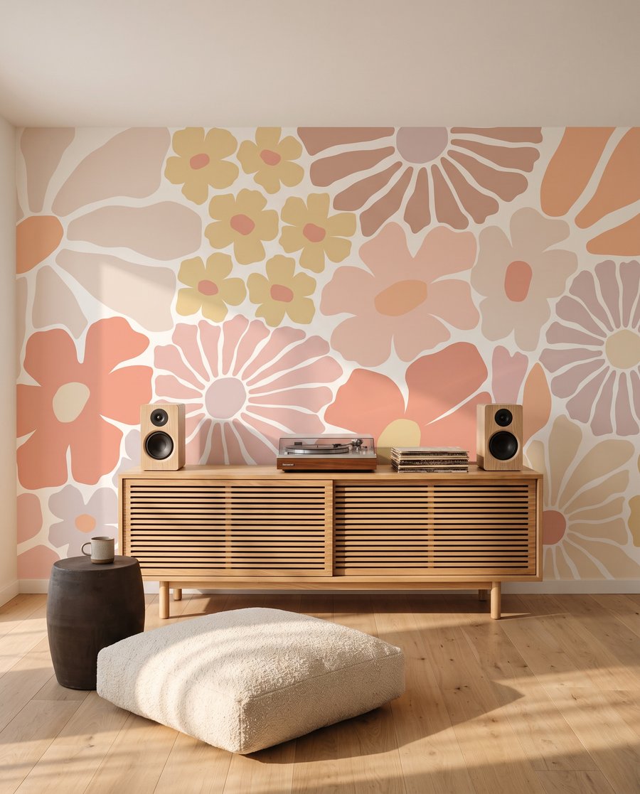 Fiori come ritagli colorati — ambiente 3