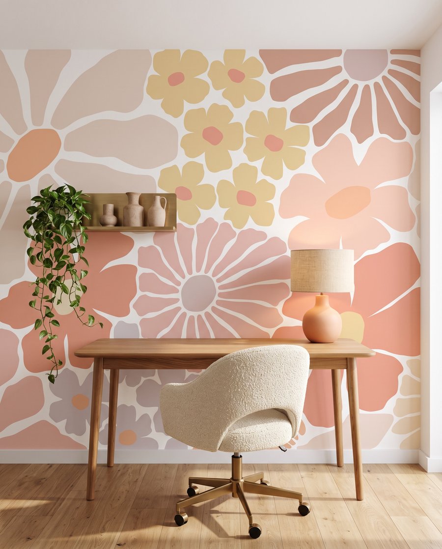 Fiori come ritagli colorati — ambiente 6