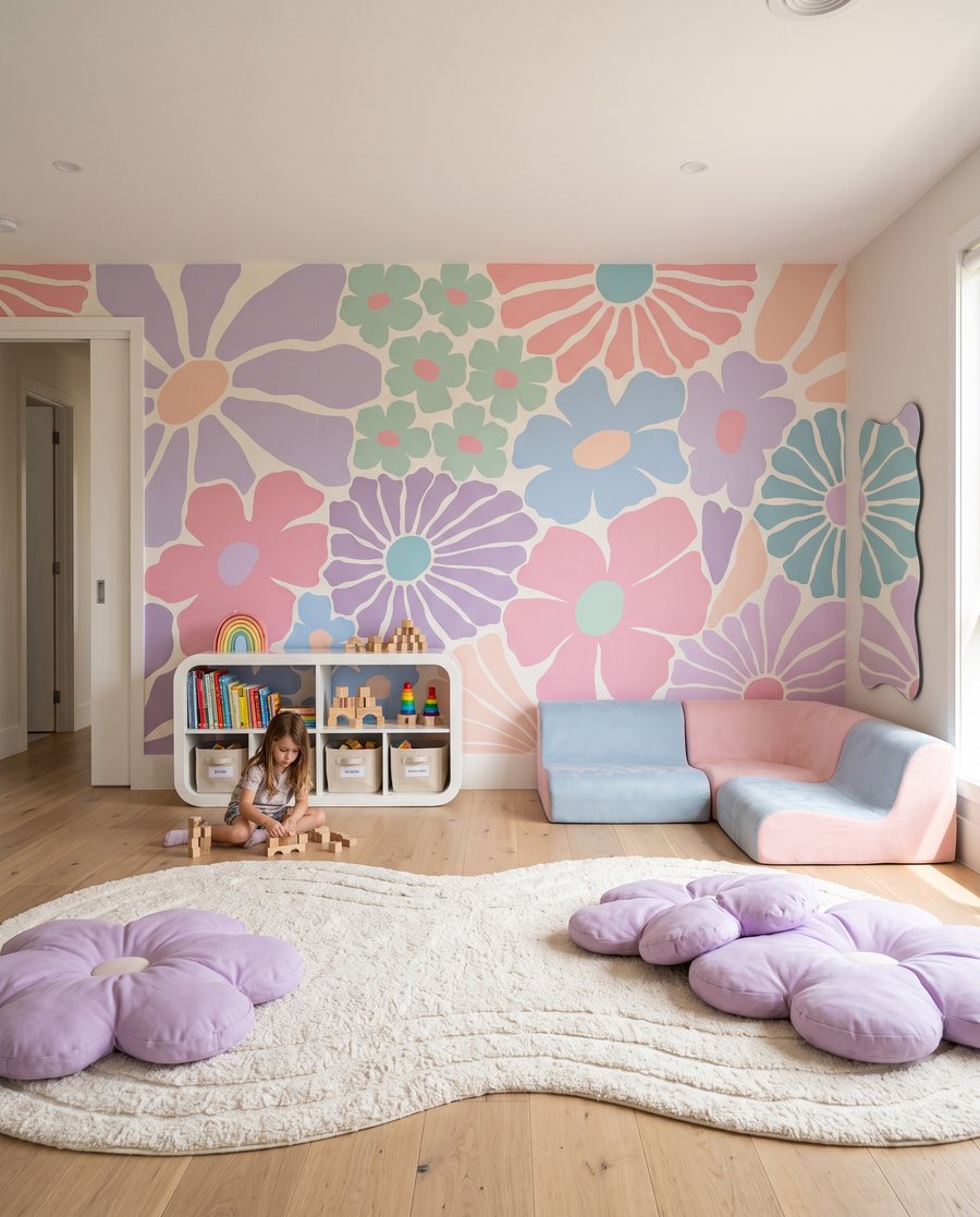 Fiori come ritagli colorati — ambiente 2