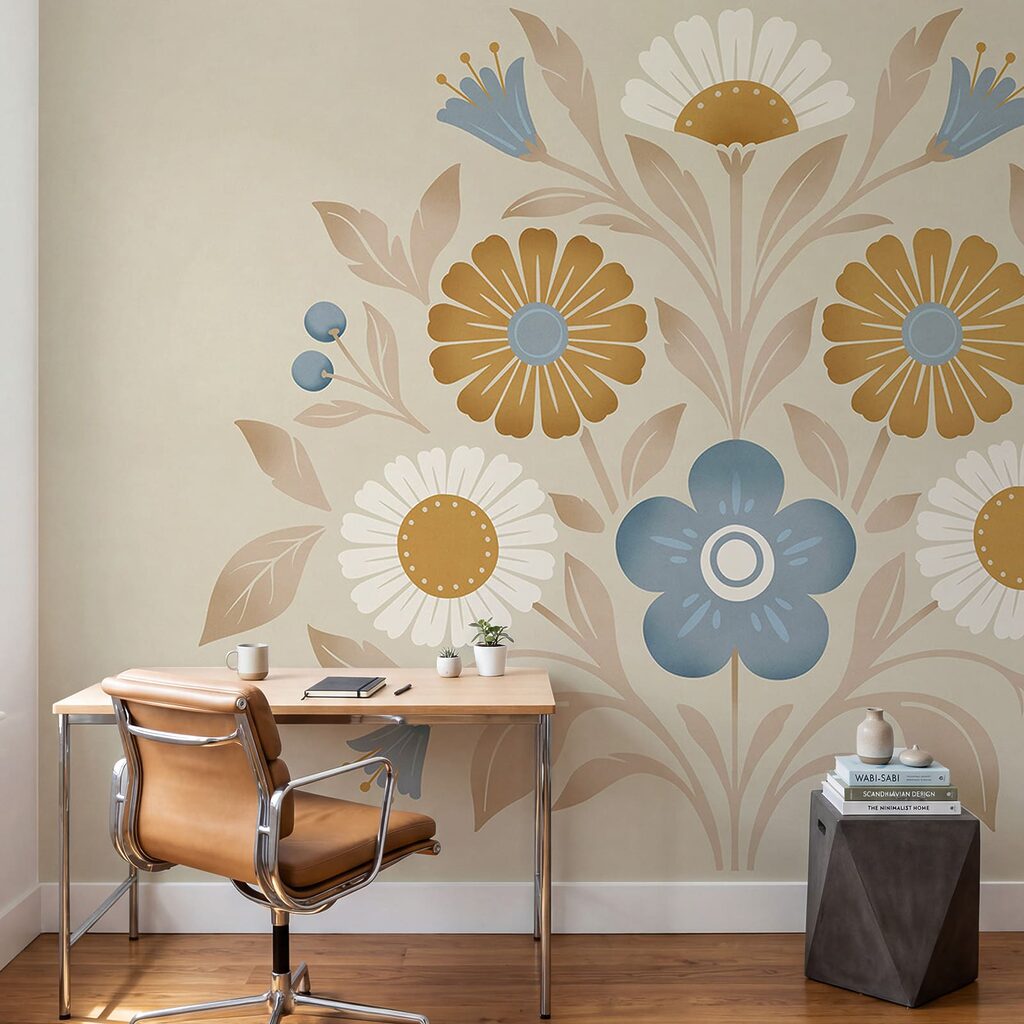 Fiori in ornamento tondo — ambiente 3