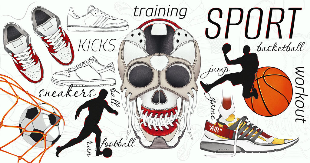 Sport con un occhiolino — design completo