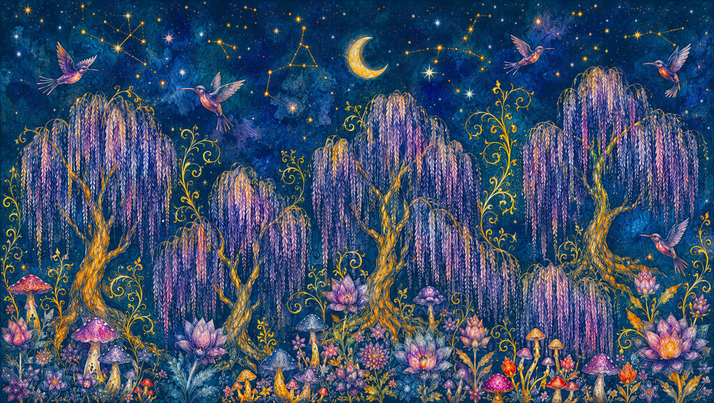 Luna sul giardino onirico — design completo