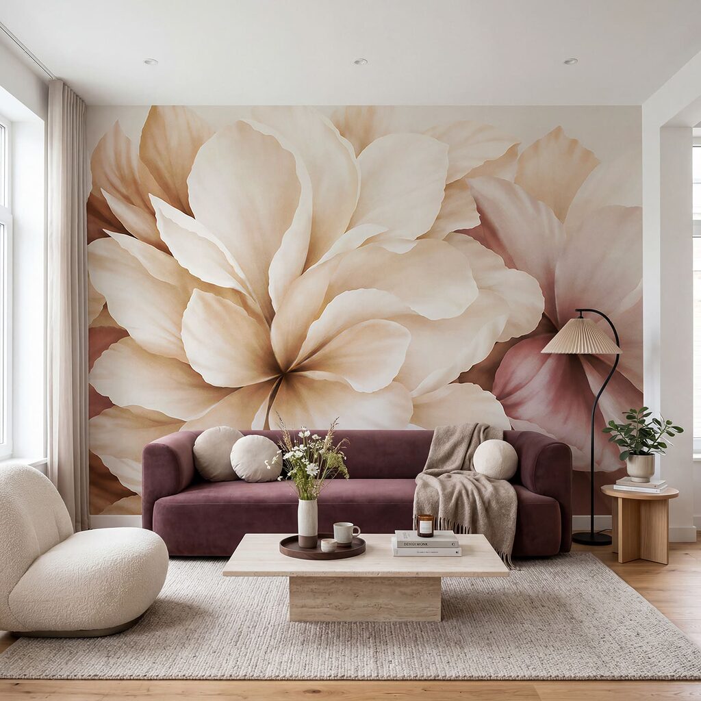 Grandi fiori in crema — ambiente 3