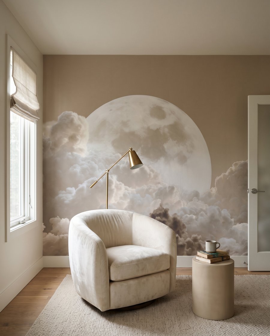 Luna piena sulle nuvole — ambiente 1