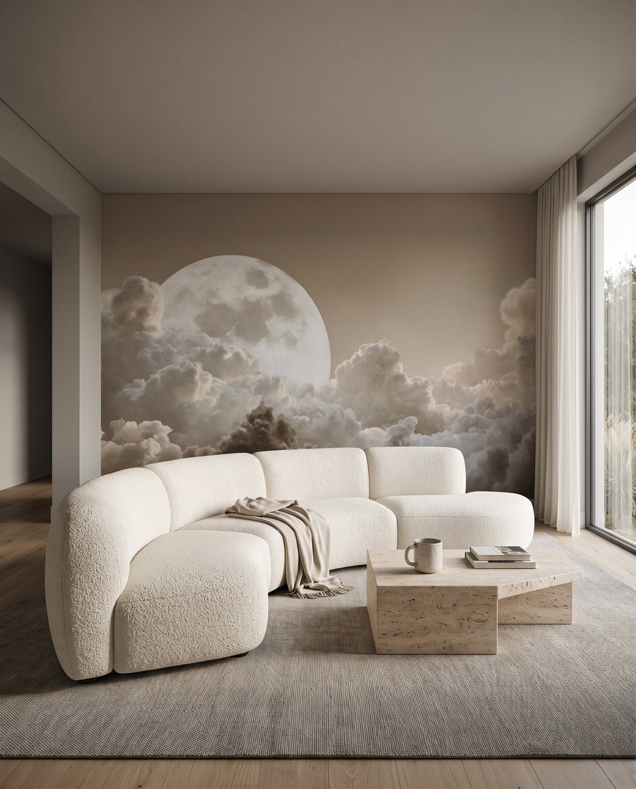 Luna piena sulle nuvole — ambiente 3