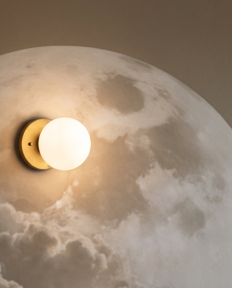 Luna piena sulle nuvole — dettaglio