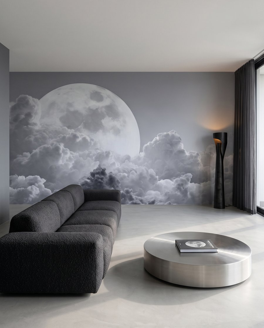 Luna piena sulle nuvole — ambiente 3