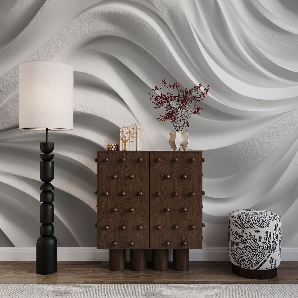 Onde con ombre morbide in un ambiente