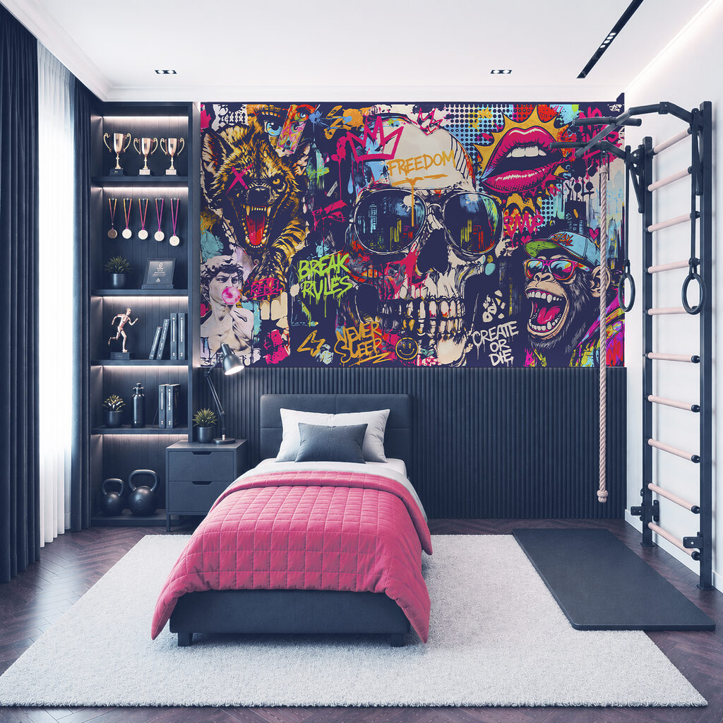Teschio nei graffiti — ambiente 4