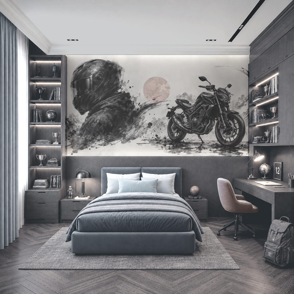 Moto tra le pennellate — ambiente 2