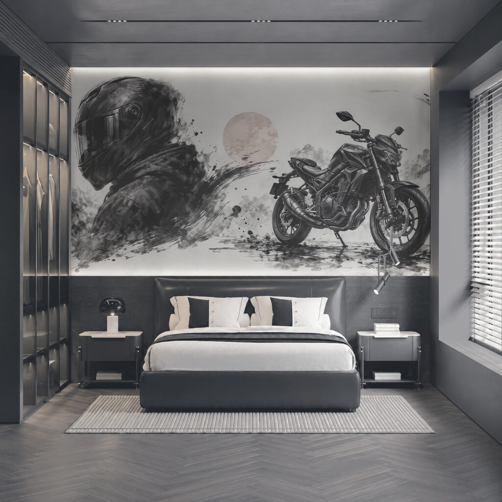 Moto tra le pennellate — ambiente 3