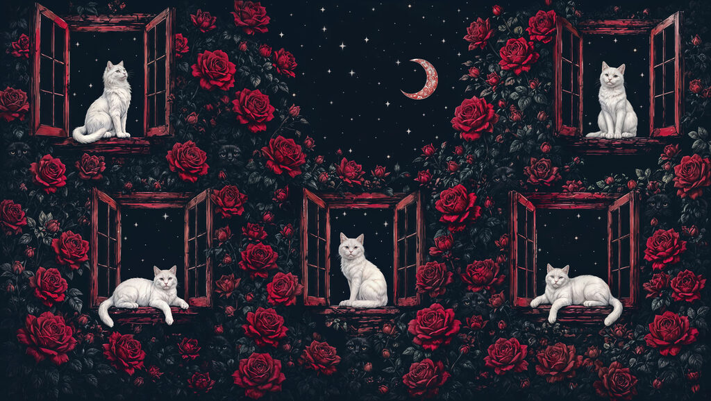 Gatti alle finestre aperte — design completo