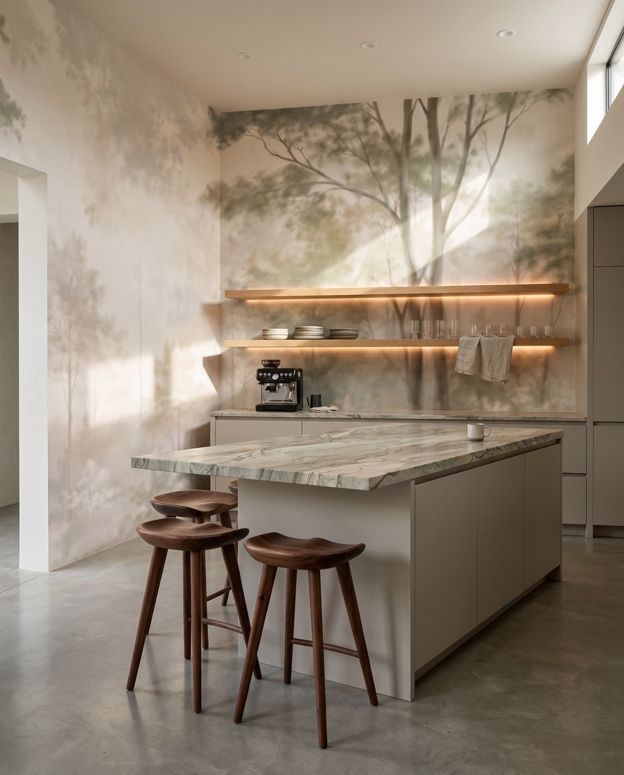 Luce tra alberi pallidi — ambiente 6