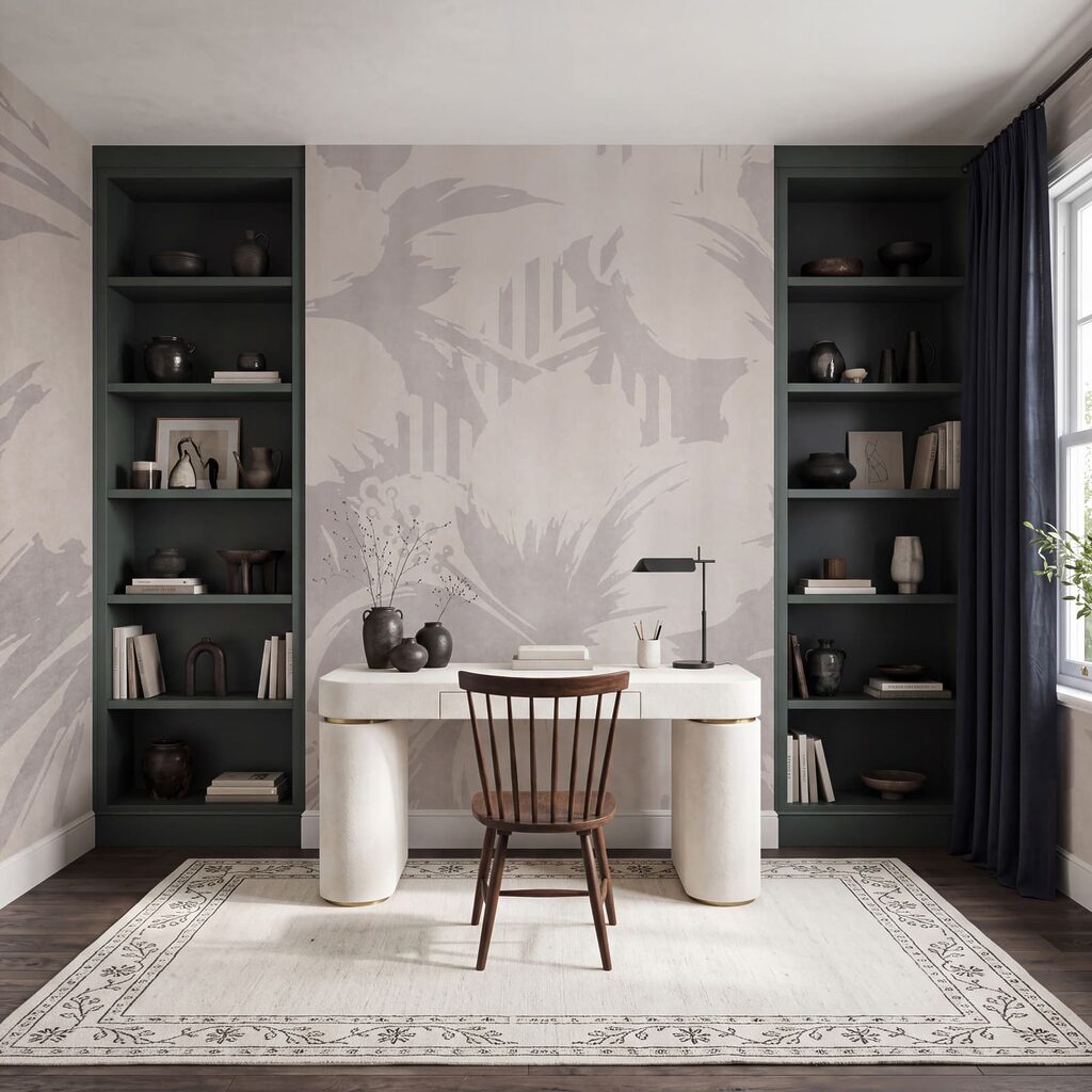 Foglie su strisce verticali — ambiente 6