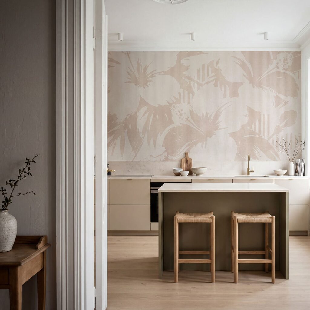 Foglie su strisce verticali — ambiente 4