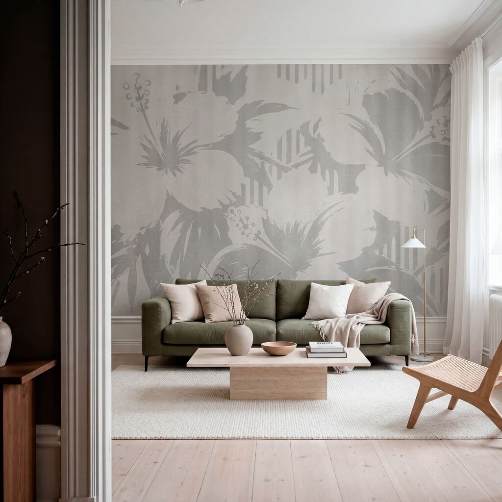 Foglie su strisce verticali — ambiente 3