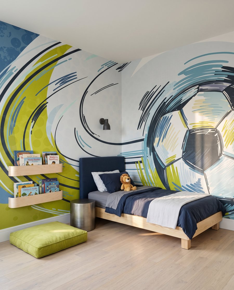 Pallone tra archi d’inchiostro — ambiente 1