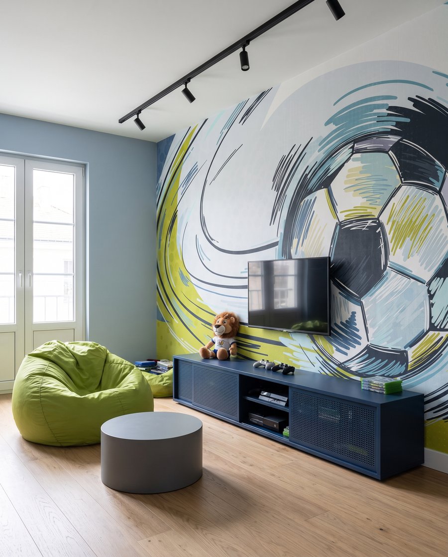 Pallone tra archi d’inchiostro — ambiente 4
