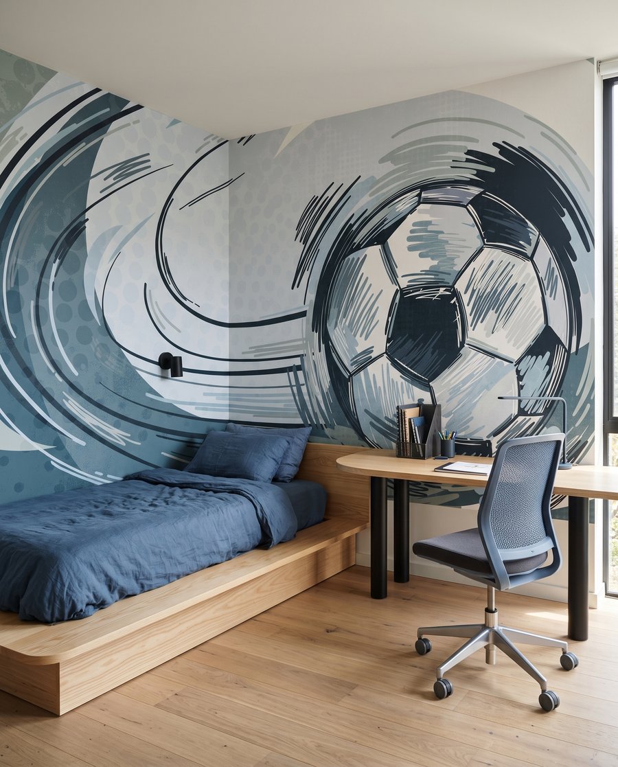 Pallone tra archi d’inchiostro — ambiente 3