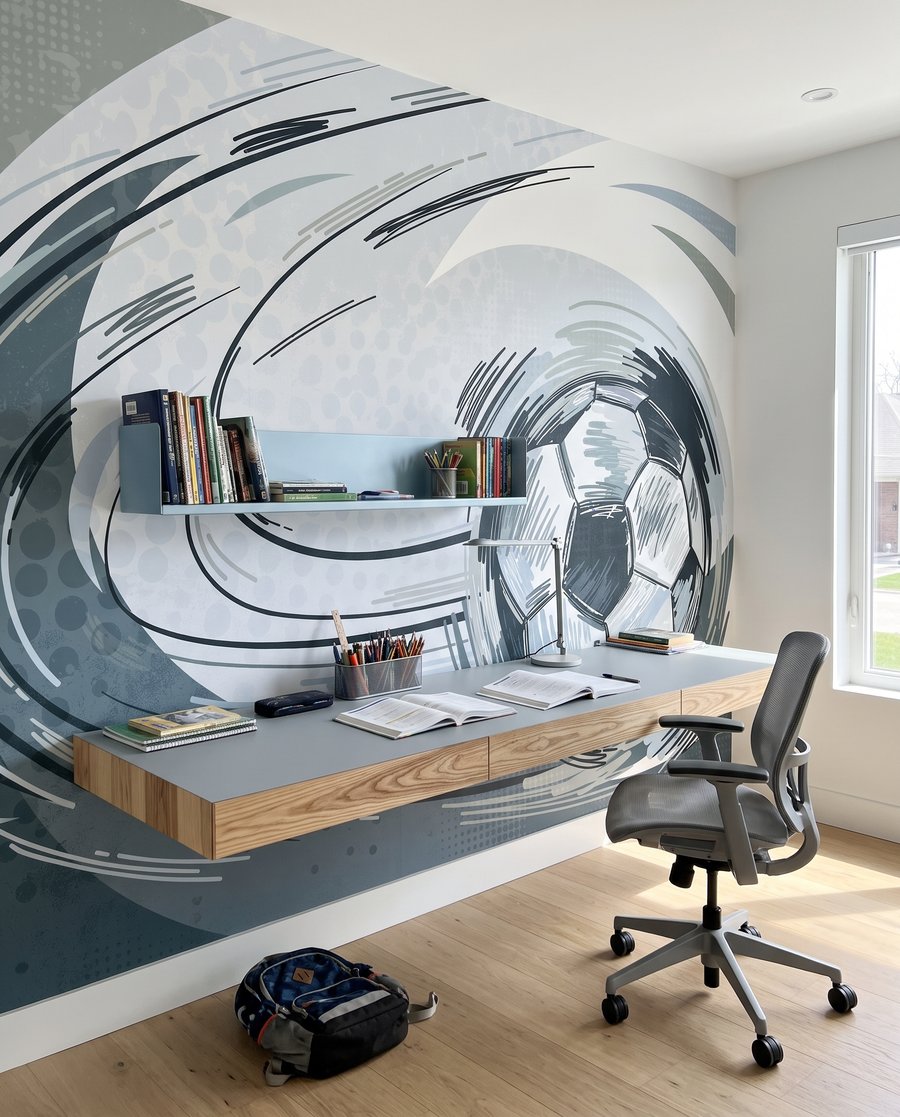 Pallone tra archi d’inchiostro — ambiente 4