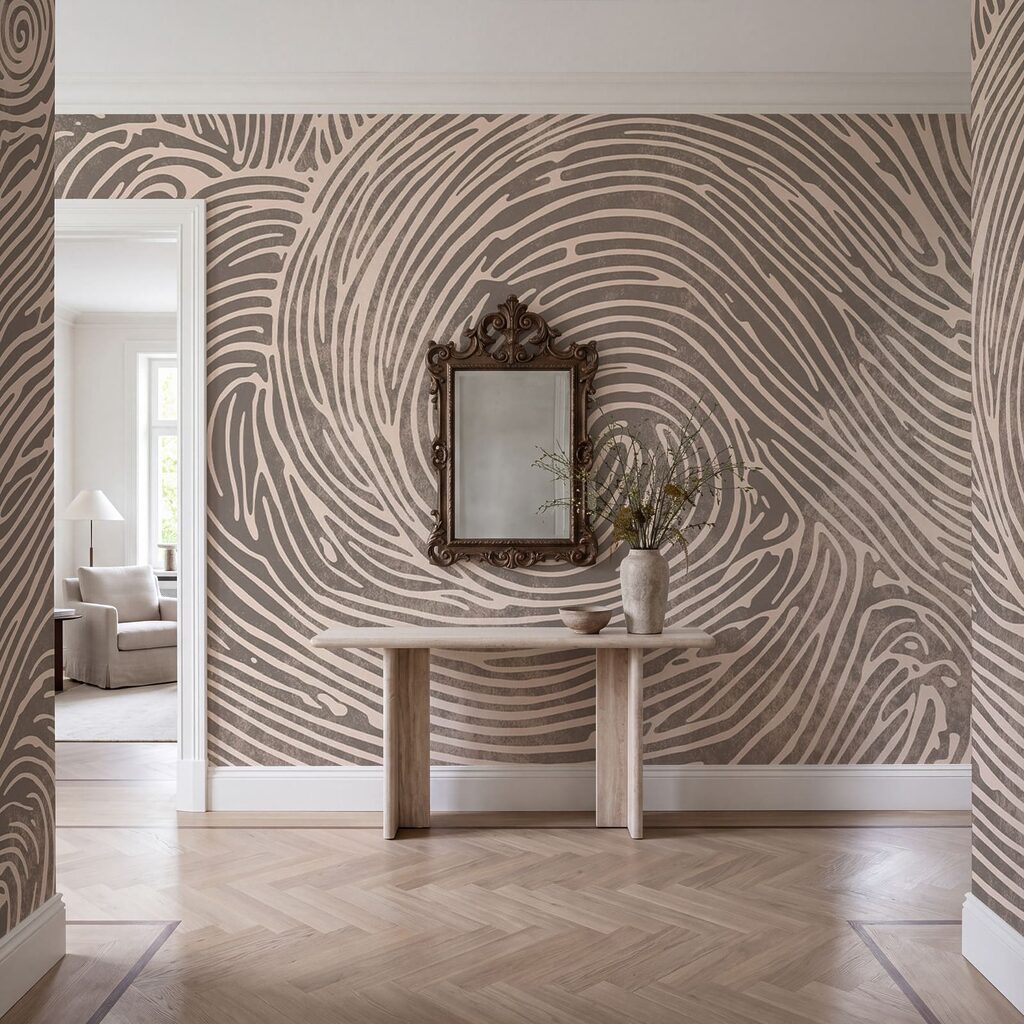 Spirali di linee ondulate in un ambiente