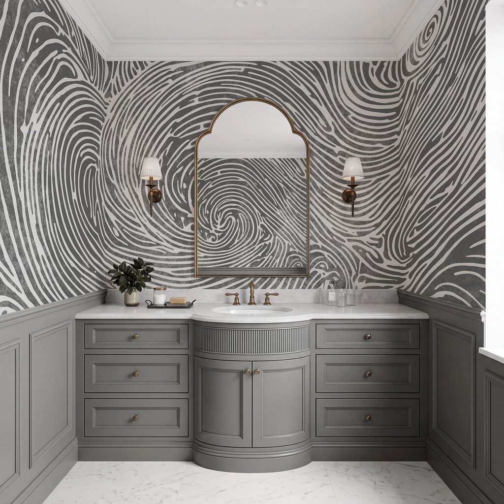 Spirali di linee ondulate — ambiente 3