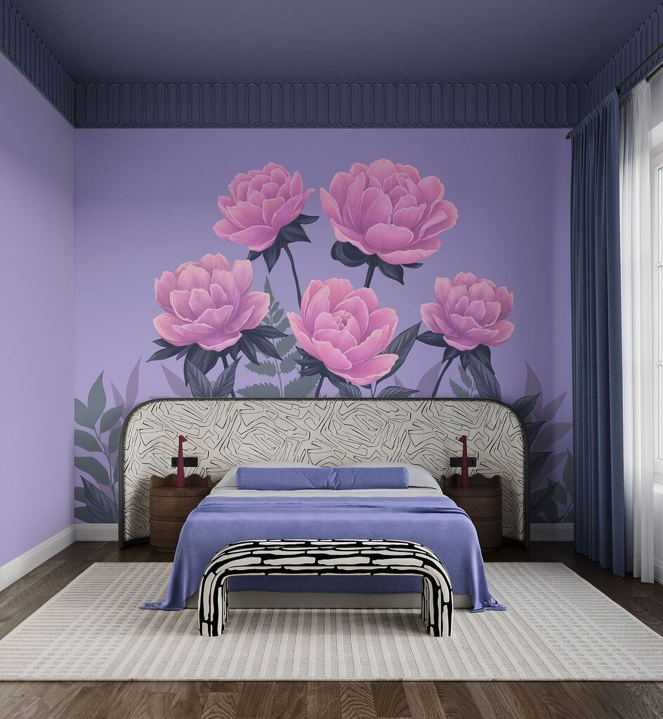 Fiori rosa su lilla — ambiente 2