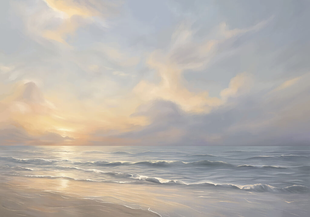 Tramonto sulla battigia — design completo