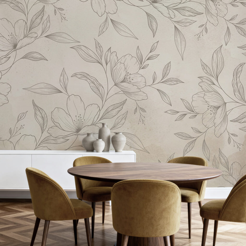 Fiori disegnati finemente — ambiente 5