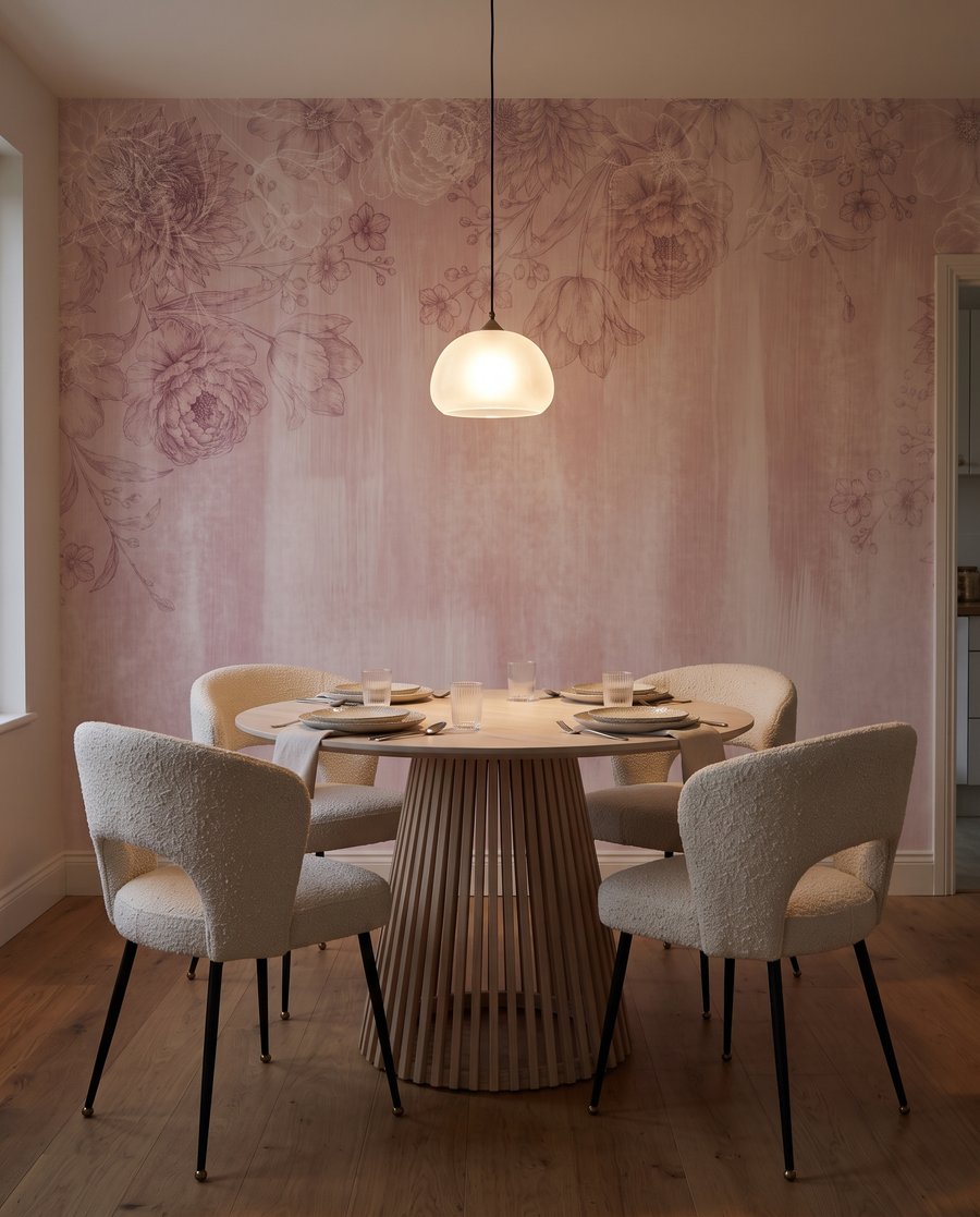 Fiori su pennellate sbiadite — ambiente 5