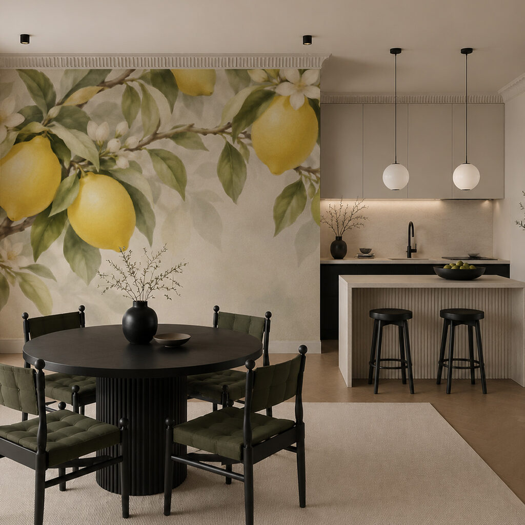 Limoni e rami sottili in un ambiente