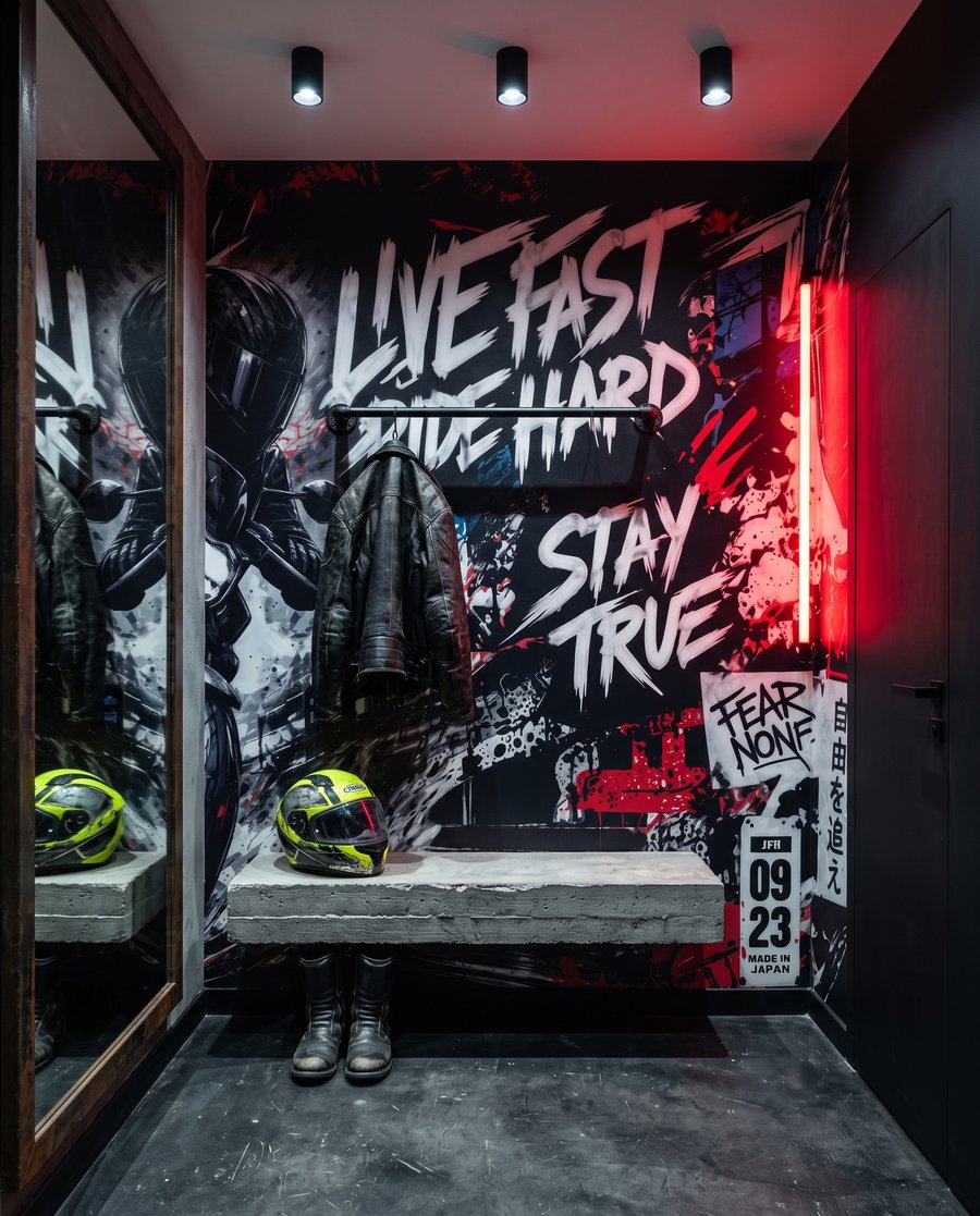 Moto tra i graffiti — ambiente 2