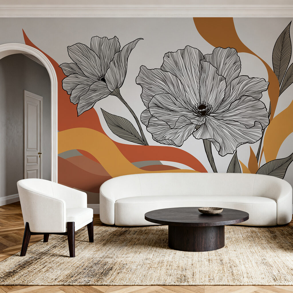 Fiori su fasce ondulate — ambiente 2
