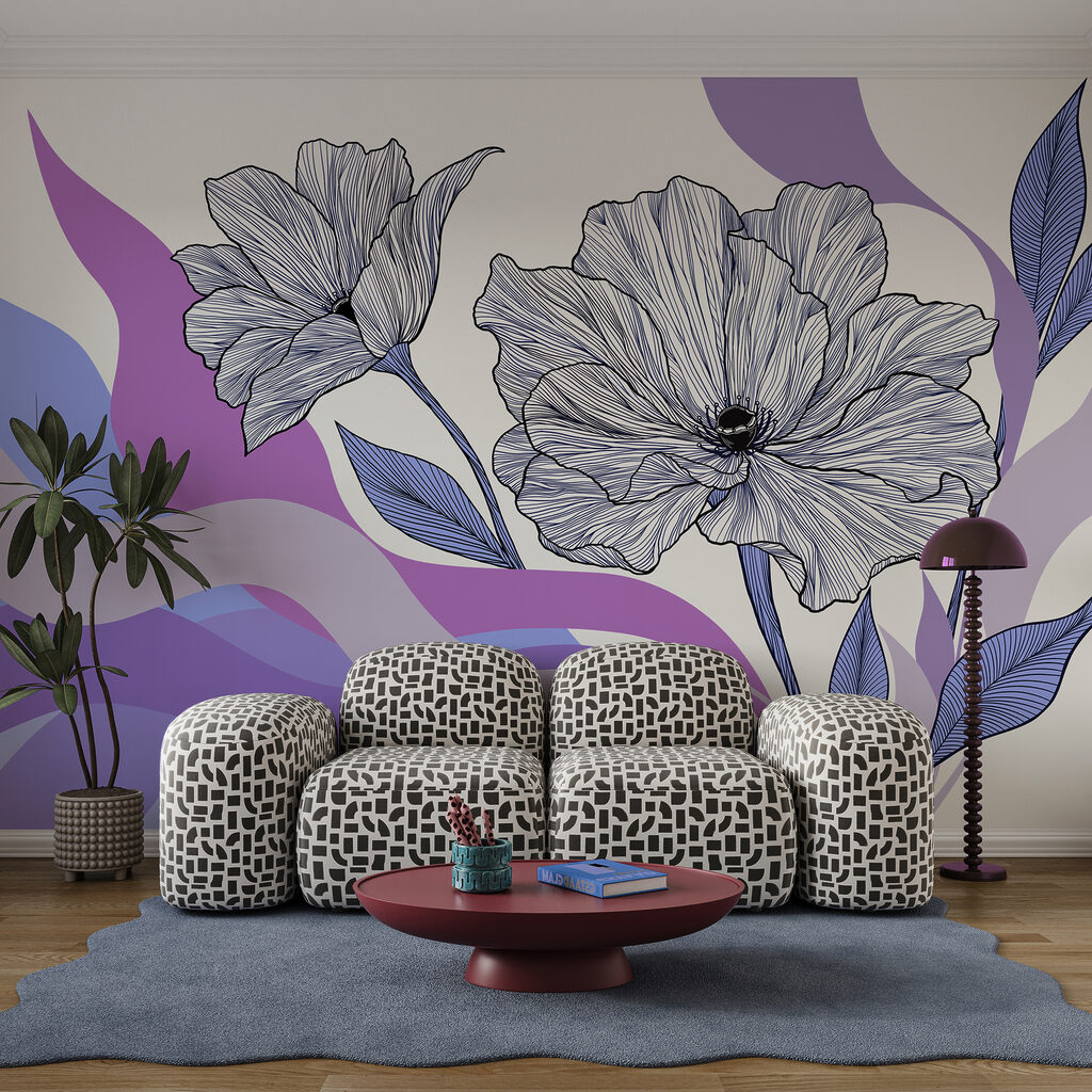 Fiori su fasce ondulate — ambiente 1