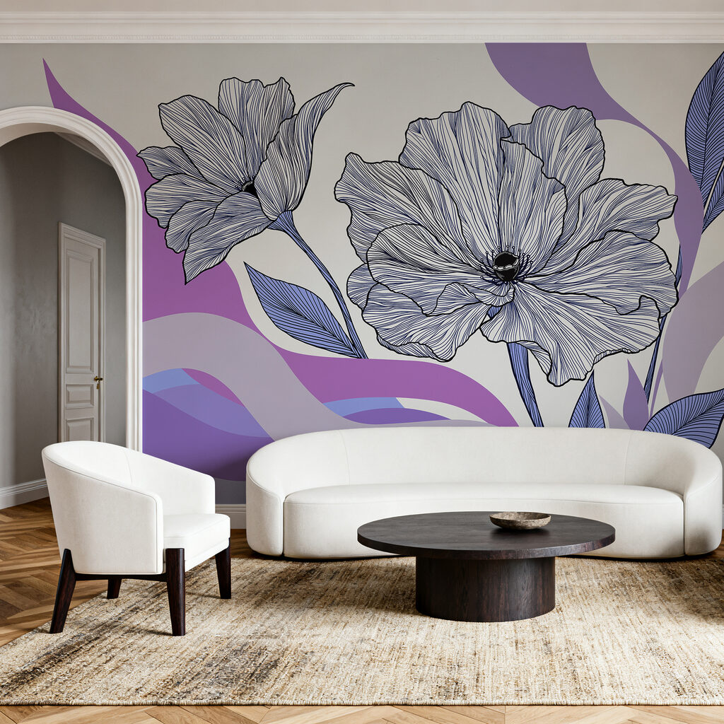 Fiori su fasce ondulate — ambiente 2