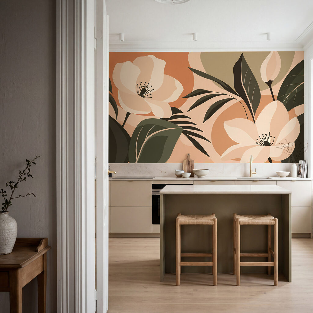 Fiori tra grandi foglie — ambiente 3