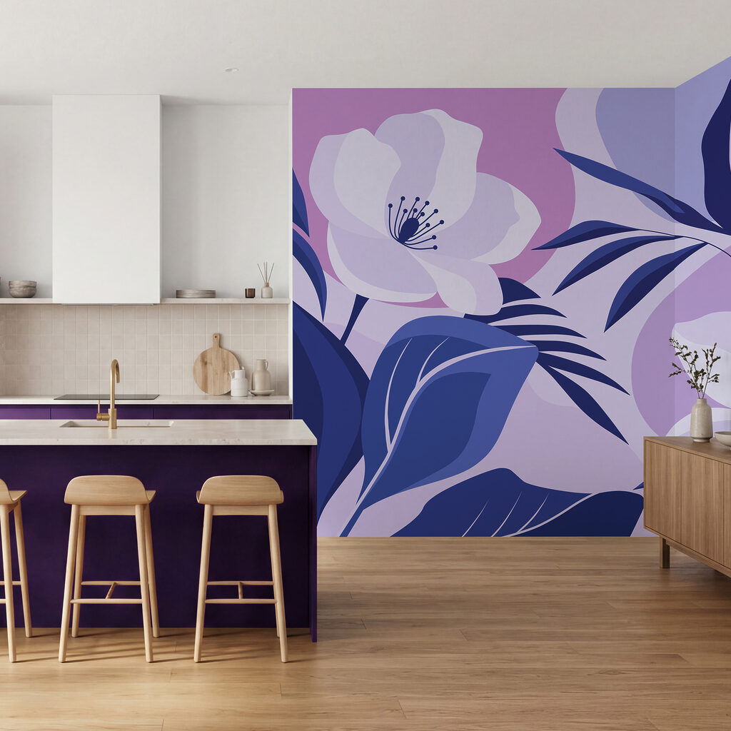Fiori tra grandi foglie — ambiente 3
