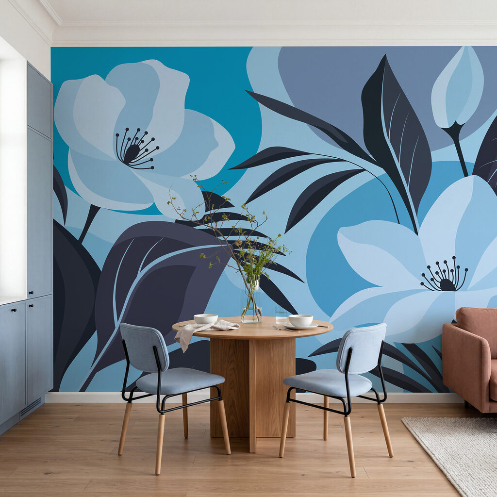 Fiori tra grandi foglie — ambiente 3