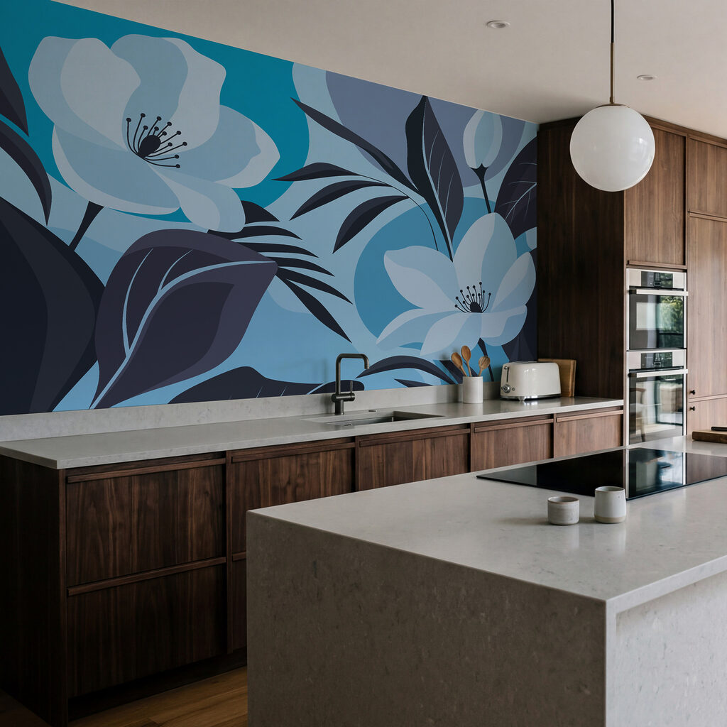 Fiori tra grandi foglie — ambiente 2