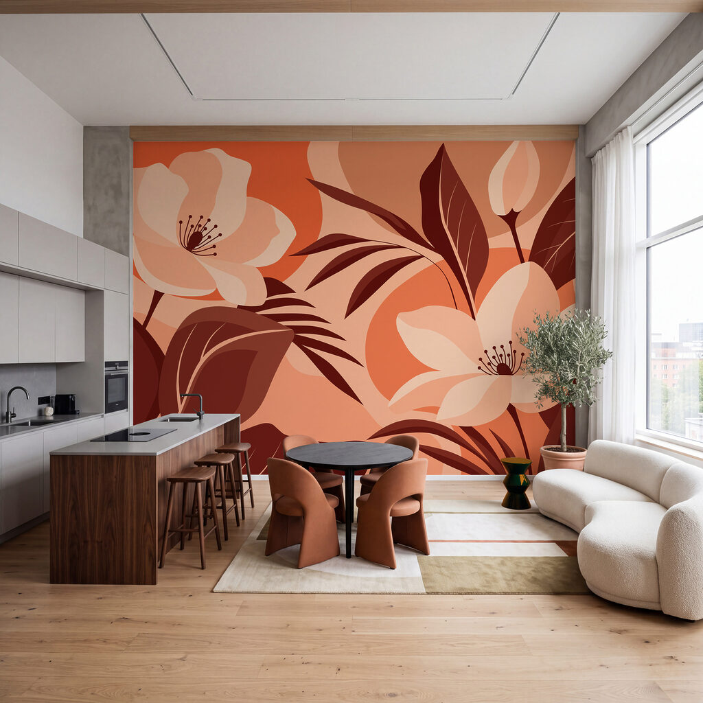 Fiori tra grandi foglie — ambiente 3