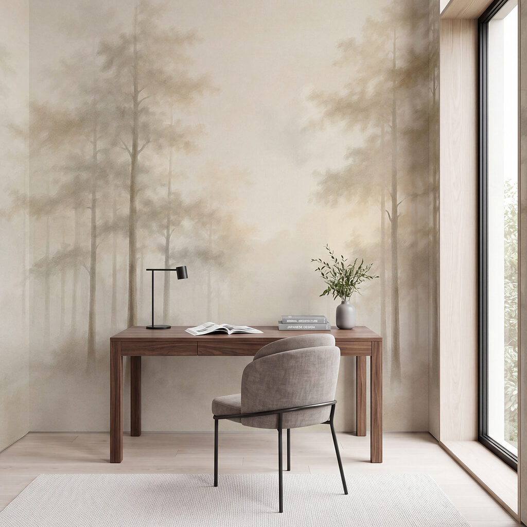 Alberi snelli nella nebbia — ambiente 3