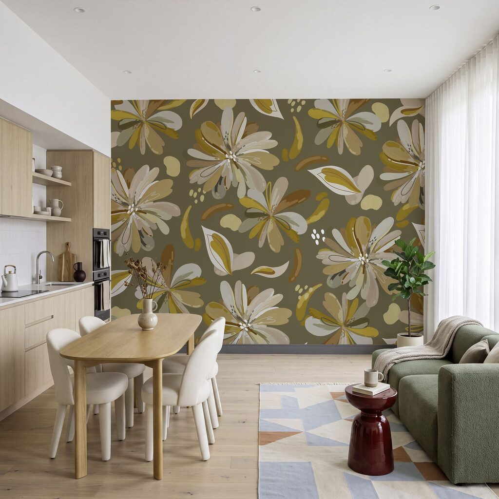 Fiori come piume colorate — ambiente 3