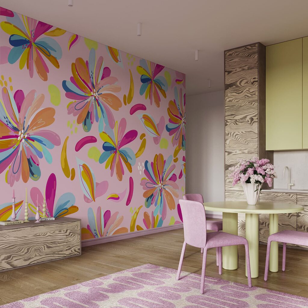 Fiori come piume colorate — ambiente 3