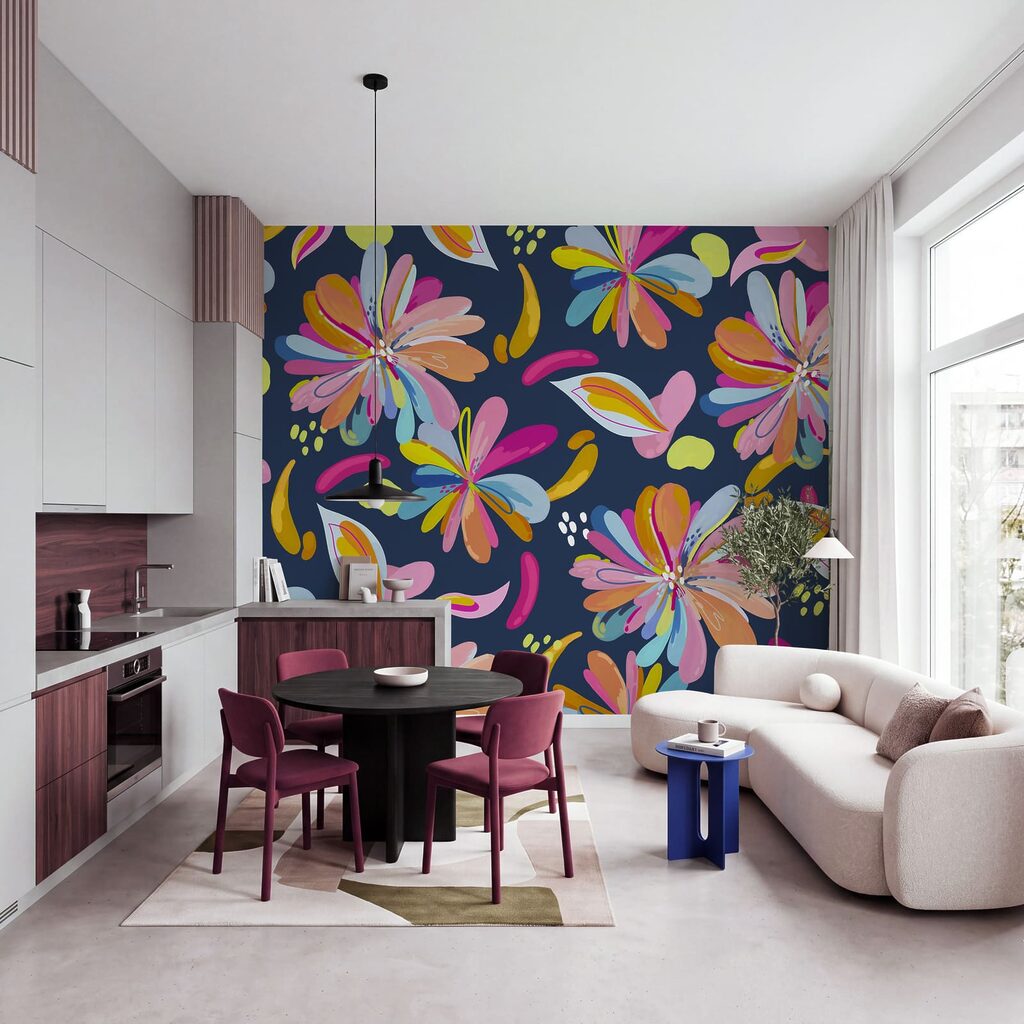 Fiori come piume colorate — ambiente 3