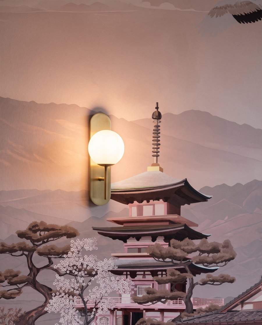 Pagoda davanti alla montagna — dettaglio