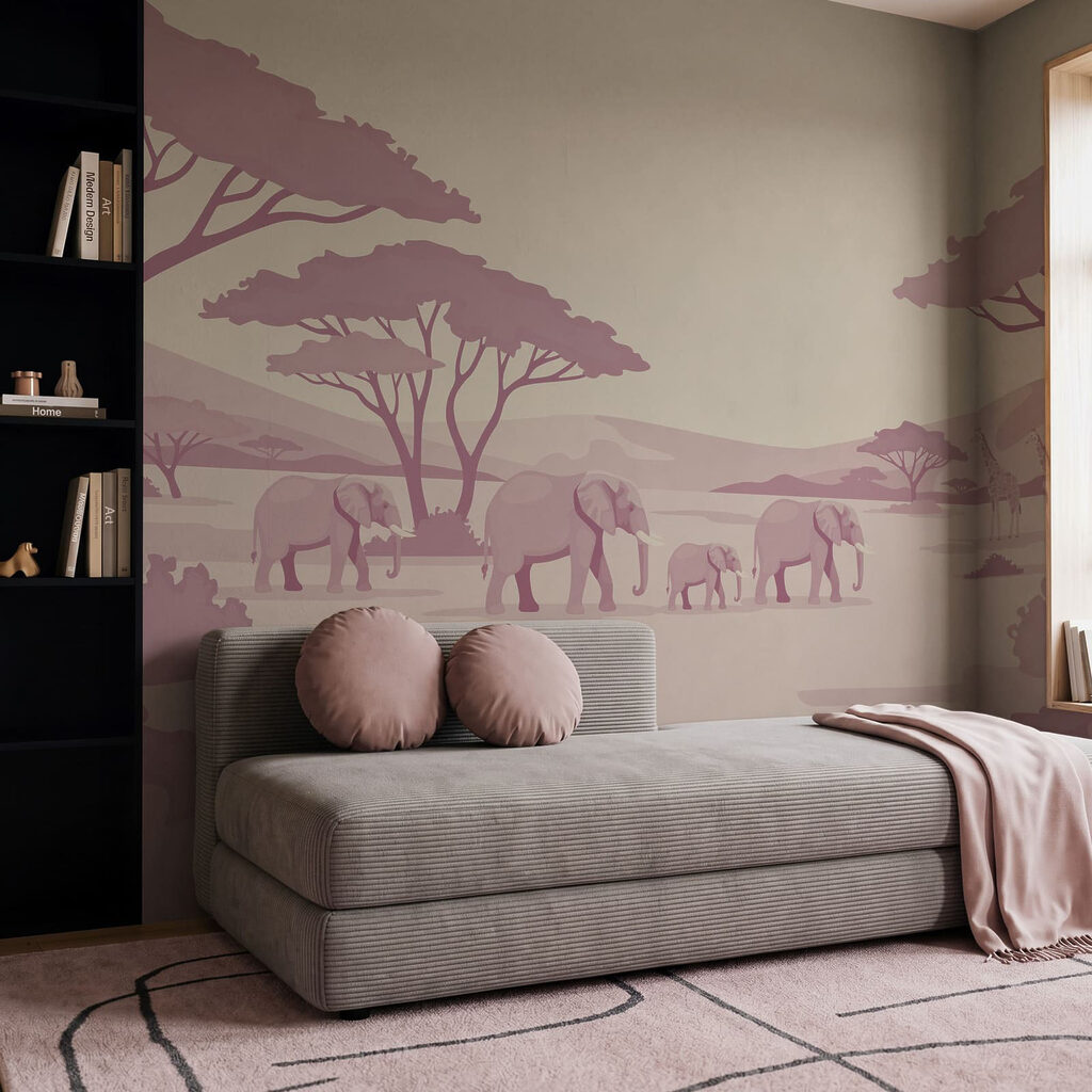 Elefanti sotto ampie chiome — ambiente 1