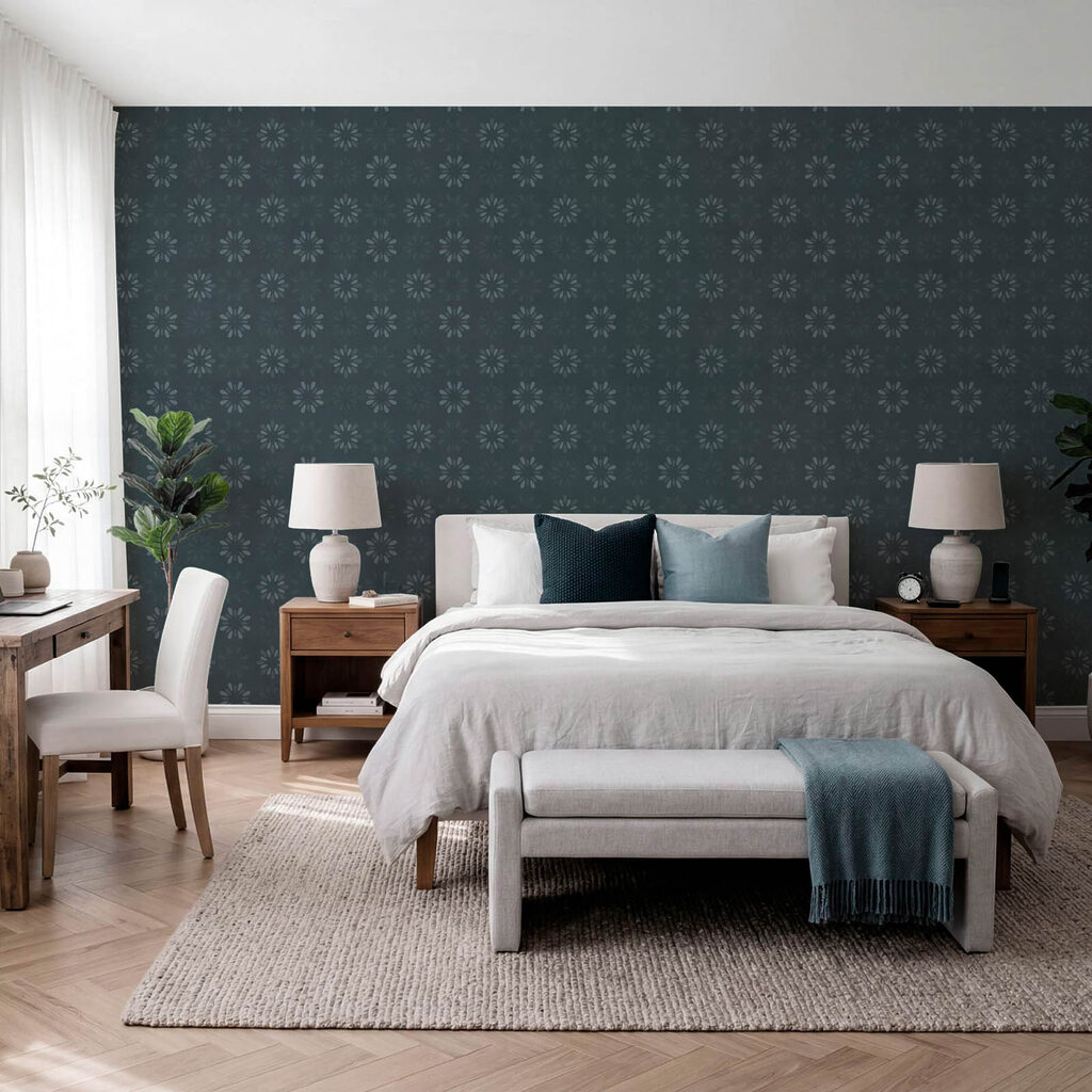 Fiori su blu scuro — ambiente 3